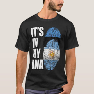 argentinisches und estnisches DNA-Flaggengebiet T-Shirt