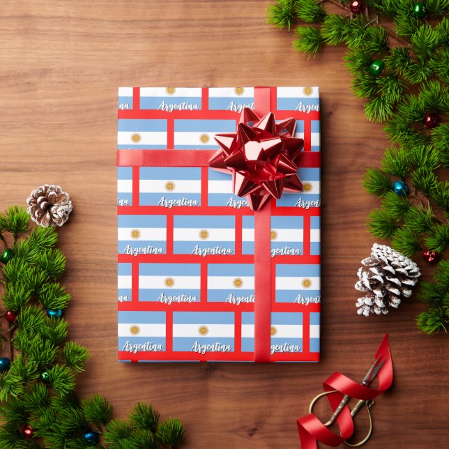 Argentinisches Wrapping Paper, Rote Weihnachten, A Geschenkpapier (Feiertagsgeschenk)