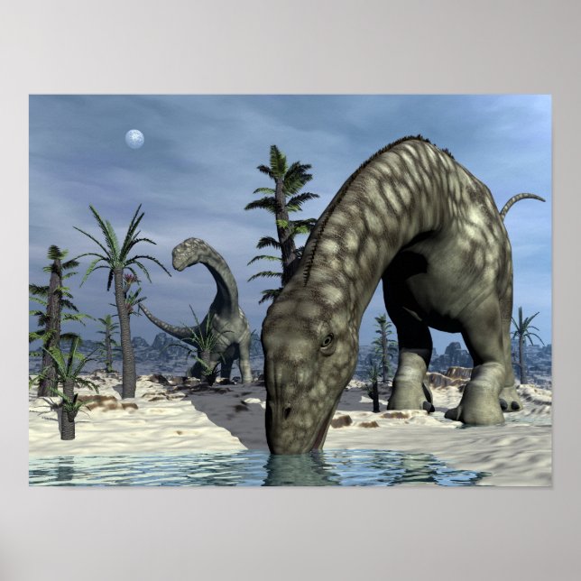 Argentinosaurus-Dinosaurier, trinkbar Poster (Vorne)