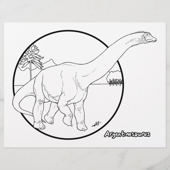 Argentinosaurus - Farbseite. (Vorderseite)