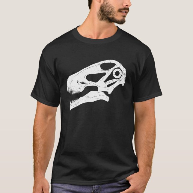 Argentinosaurus Skull Fossil Hunter T-Shirt (Vorderseite)