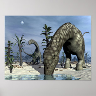Argentinosaurusdinosauriertrinken Poster