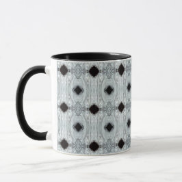 Argentum Abstract Silver Gray Black Fluid Art Tasse