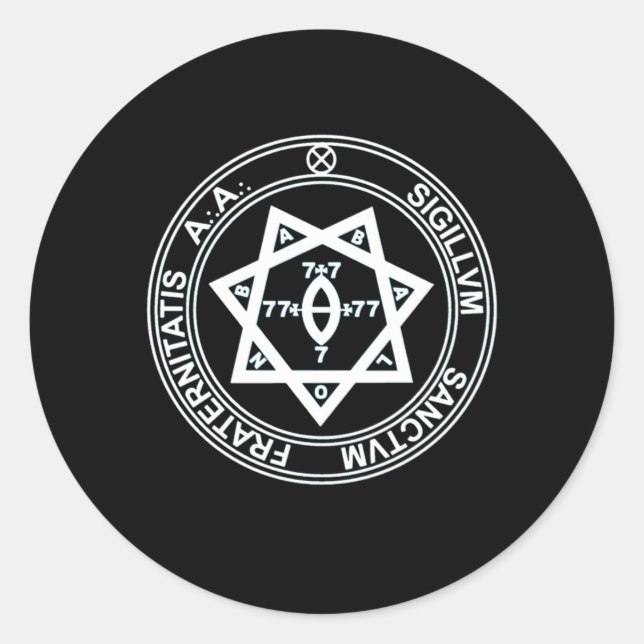 Argentum Astrum Siegel Om Thelema Magick Occult Wi Runder Aufkleber (Vorderseite)