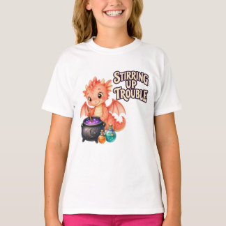 Ärger aufwirbeln Fantasy Halloween Drache Kinder T-Shirt