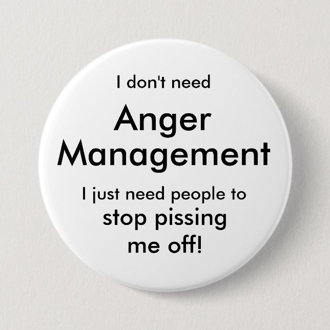 Ärger-Management-Knopf Button (Vorderseite)