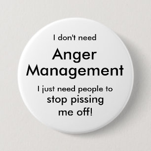 Ärger-Management-Knopf Button