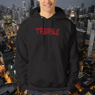 ÄRGER Rote Graffiti Kapuzenjacke Hoodie