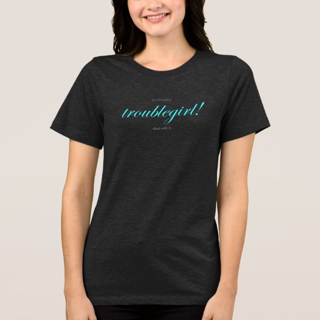 Ärgernis! (elektrisch blau) Tri-Blend shirt (Vorderseite)