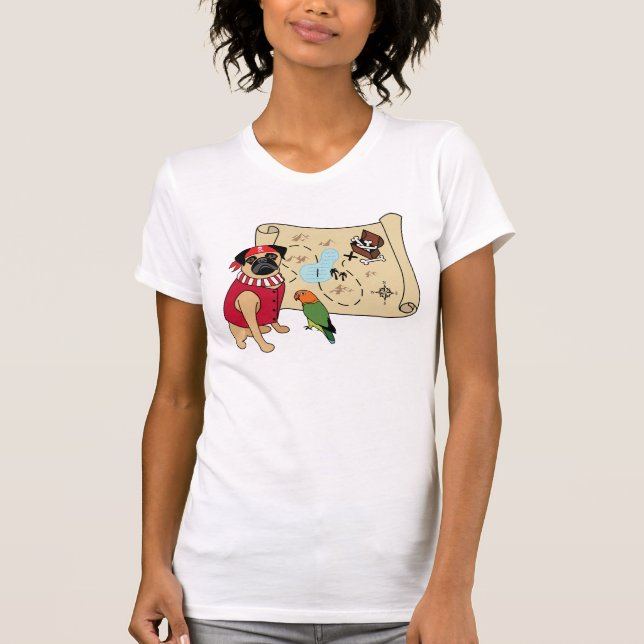 ARGGH! NEU! Mops Pirate T-Shirts (Vorderseite)