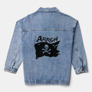 ARGH Pirate Skull und Crossbones Piratenflagge ARG Jeansjacke