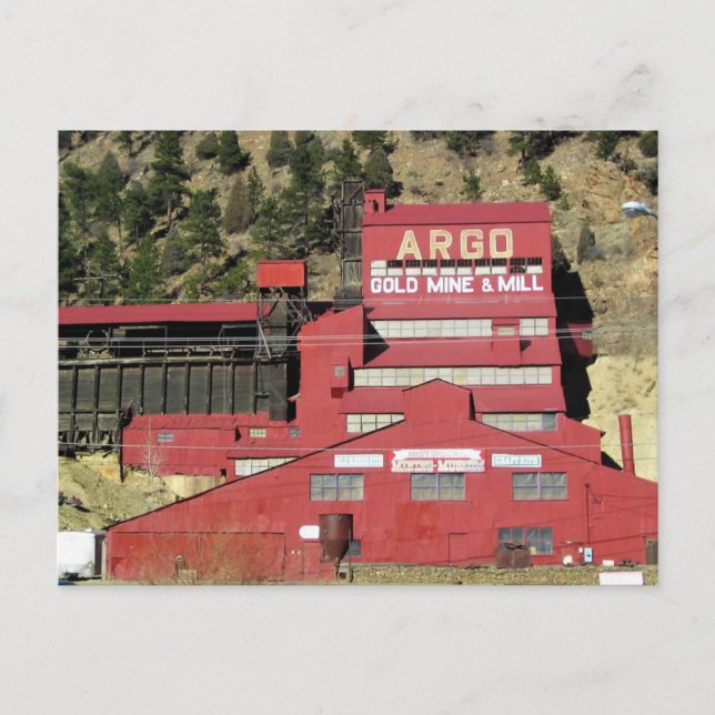 Argo Gold Mine & Mill, Idaho Springs, Colorado Postkarte (Vorderseite)
