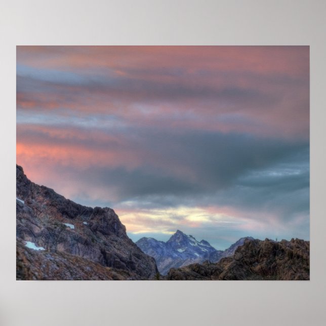 Argonaut Peak, Sonnenuntergang Poster (Vorne)