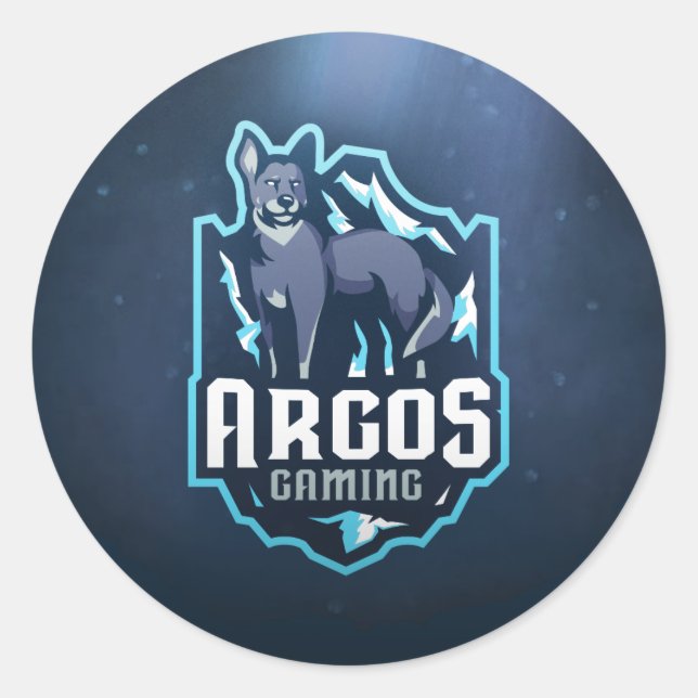 ArgosGaming_Sticker2 Runder Aufkleber (Vorderseite)