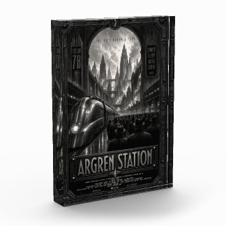 Argren Station Dystopische Zoltanis Plaza-Stadtlan Fotoblock