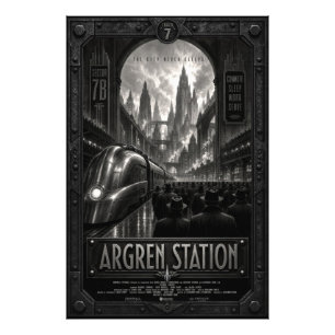 Argren Station Dystopische Zoltanis Plaza-Stadtlan Fotodruck