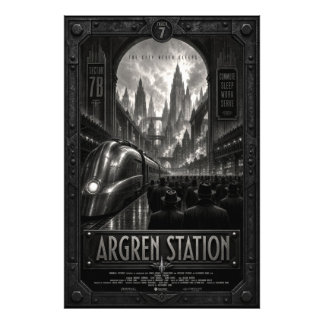 Argren Station Dystopische Zoltanis Plaza-Stadtlan Fotodruck