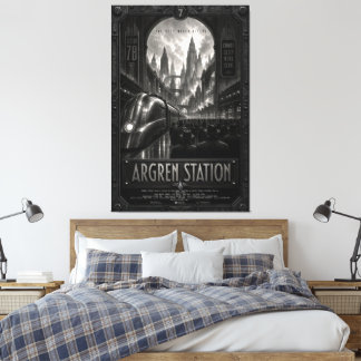 Argren Station Dystopische Zoltanis Plaza-Stadtlan Leinwanddruck