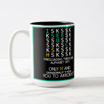 Argumente gegen C: Funny Alphabet Tasse
