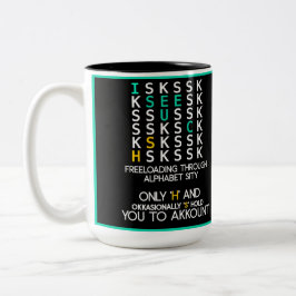 Argumente gegen C: Funny Alphabet Tasse