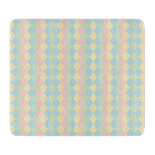 Argyle-Frühjahrs-/Oster-Pastellfarben-Muster Schneidebrett