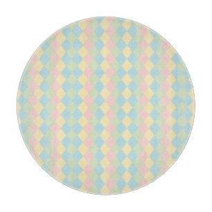 Argyle-Frühjahrs-/Ostervorlage in Pastellfarben Schneidebrett