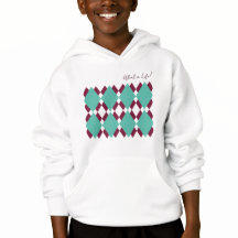 Argyle-Grafik-Kinder-Pullover-Hoodie