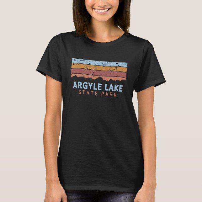 Argyle Lake State Park Illinois Retro Cool T-Shirt (Vorderseite)