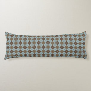Argyle-Muster in Blau und Taupe Seitenschläferkissen