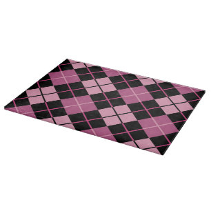 Argyle-Muster in Schwarz und Rosa Schneidebrett