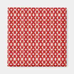 Argyle, rot weiß rosa Valentinstag Magnet