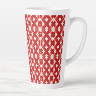 Argyle, rot weiß rosa Valentinstag  Milchtasse