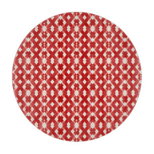 Argyle, rot weiß rosa Valentinstag Schneidebrett