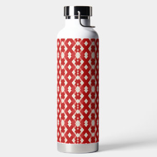 Argyle, rot weiß rosa Valentinstag Trinkflasche