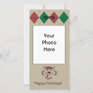 Argyle Scottie Foto Card Feiertagskarte