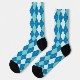 Argyle-Socken blaues Design Socken