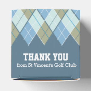 Argyle Stil blau braune Golf Danksagungs-Geschenkb Geschenkschachtel