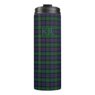 Argyll District Tartan mit Monogramm/Initialen Thermosbecher