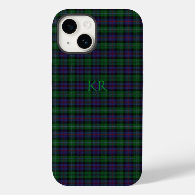 Argyll District Tartan mit Monogramm/Name Case-Mate iPhone Hülle (Rückseite)