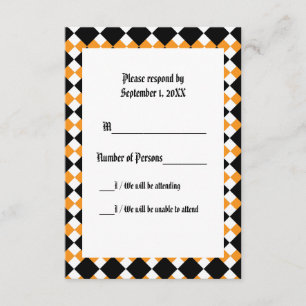 Argyll Ivory XI (Orange) RSVP-Karte RSVP Karte