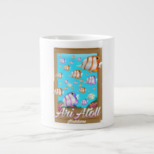 Ari Atoll Malediven Reiseplakat Jumbo-Tasse