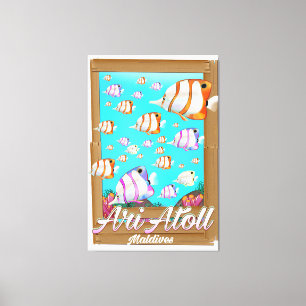Ari-Atoll Malediven Reiseplakat Leinwanddruck