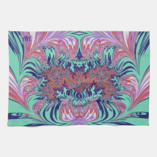ARI ~ Blue Green Red Lila ~ 3D ~ Geschirrtuch