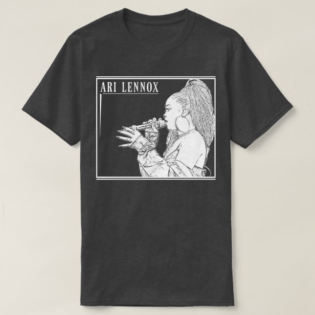 Ari lennox White Retro T-Shirt (Design vorne)