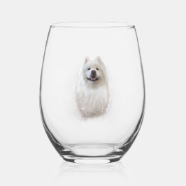 Ari the Samoyed Collection Weinglas Ohne Stiel