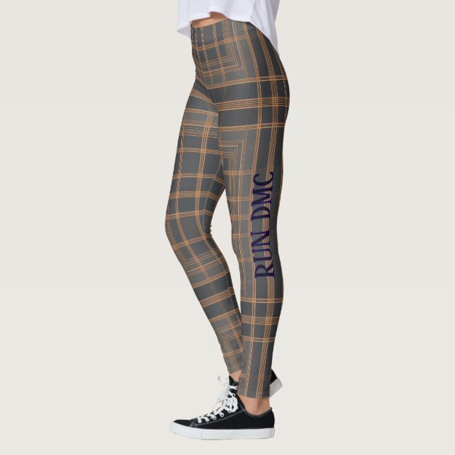 Aria Grace Urban Copper Grid Karomuster RUN DMC Leggings (Links)
