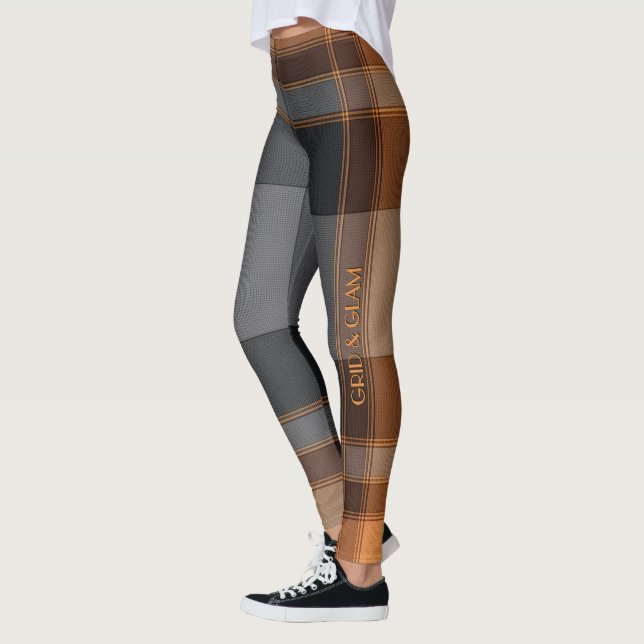 Aria Grace Urban Copper Grid Karomuster Vol 29 Leggings (Links)