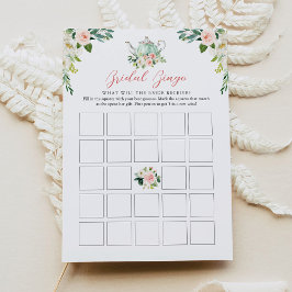 ARIA Tea Party Brautparty Bingo Game Einladung