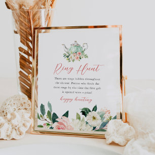 ARIA Tea Party Ring Hunt Brautparty Game Poster