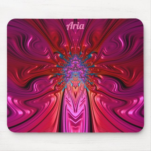 ARIA ~ Wild rosa und rote Maus Pad Mousepad (Vorne)
